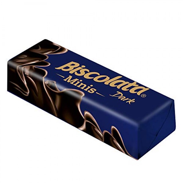 Biscolata Minis Dark Chocolate Wafer Bars - 18 Pieces X3 Total