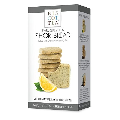 Biscottea Earl Grey Tea Shortbread Cookies 8 Cookies