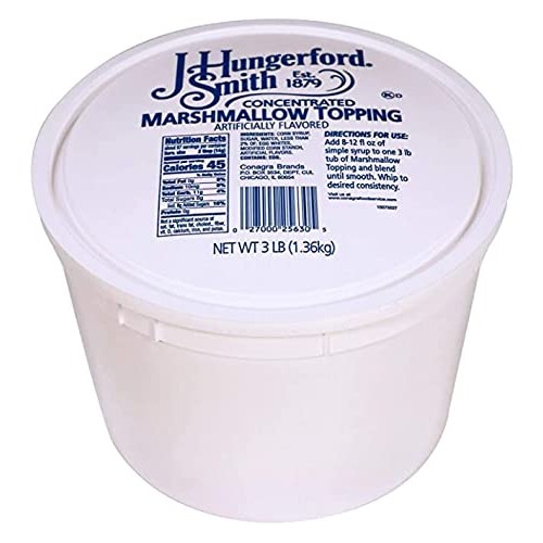 J Hungerford Smith Concentrated Marshmallow Topping, 48 oz 3 lb...