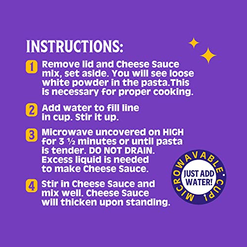 Bitsys Cheddar Microwave Mac & Cheese Cups with Real Cheese, Hi...