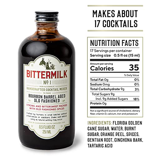 Bittermilk No.1 Bourbon Barrel Aged Old Fashioned Mix - All Natu...
