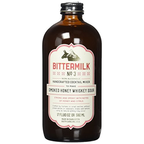 Bittermilk No.3 Smoked Honey Whiskey Sour Cocktail Mix, 16.9 oz