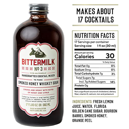 Bittermilk No.3 Smoked Honey Whiskey Sour Mix for Cocktails – Al...