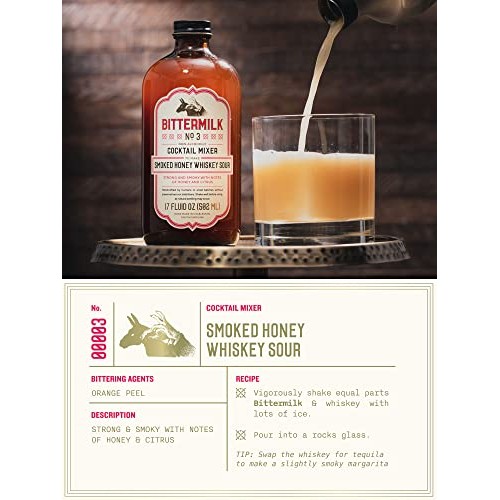 Bittermilk No.3 Smoked Honey Whiskey Sour Mix for Cocktails – Al...