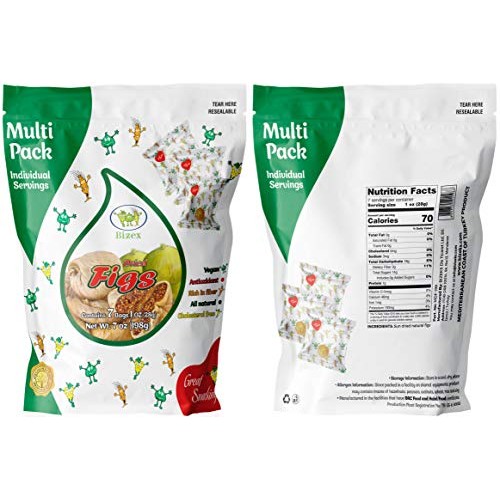 Bizex - Sun Dried Natural Smyrna Figs - 7Oz In Total - 1Oz 7 Ind