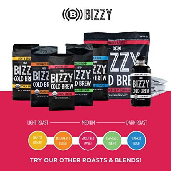 Bizzy Organic Cold Brew Coffee | Bundle | Coarse Ground Coffee |