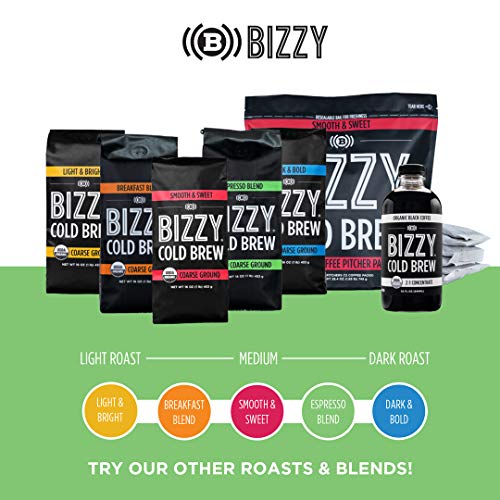 Bizzy Organic Cold Brew Coffee | Espresso Blend | Coarse Ground