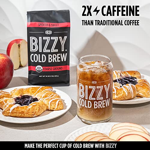 Bizzy Organic Cold Brew Coffee | Smooth &Amp; Sweet Blend | Coarse G