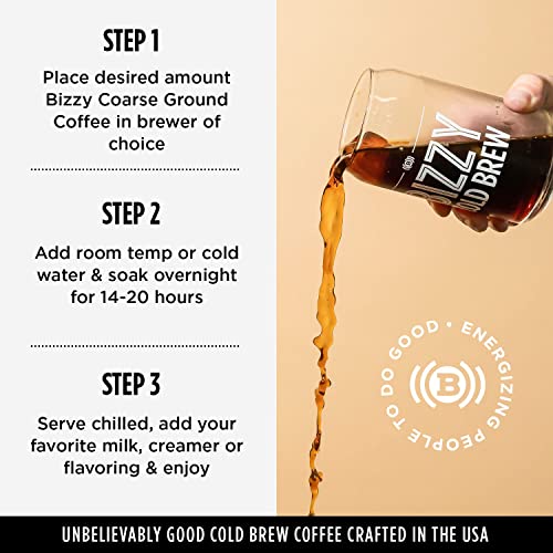 Bizzy Organic Cold Brew Coffee | Smooth &Amp; Sweet Blend | Coarse G