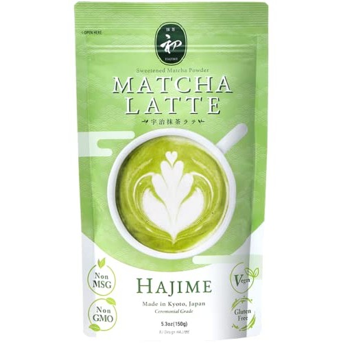 BJDesign Matcha Latte Powder “HAJIME” Sweetened Matcha Green Tea...