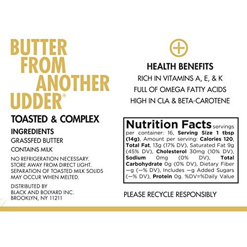 Black &Amp; Bolyard Original Brown Butter - Non-Gmo, Sugar-Free, Gra