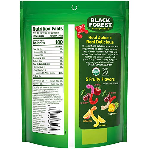 Black Forest, Assorted Gummy Worms, 8 Oz