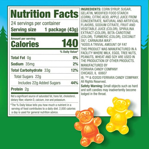 Black Forest Gummy Bears Candy, 1.5 Ounce, Pack Of 24