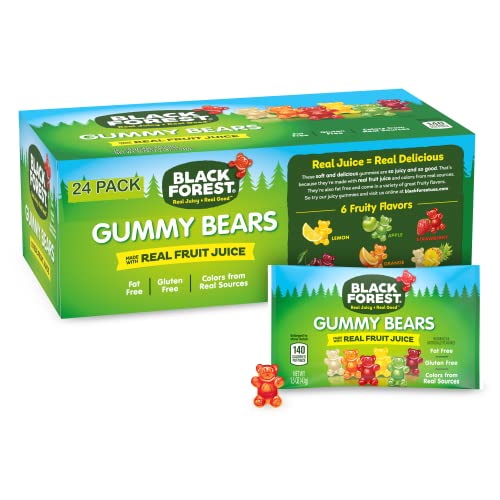 Black Forest Gummy Bears Candy, 1.5 Ounce, Pack Of 24