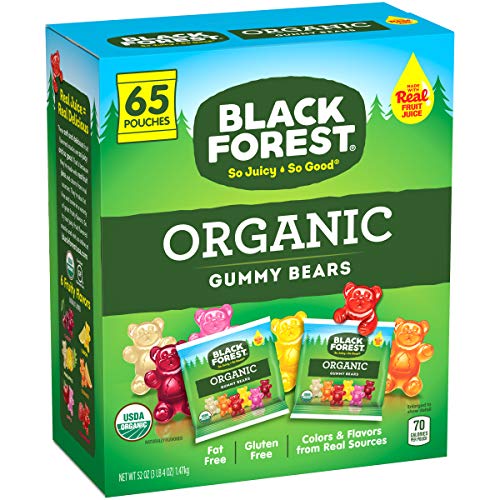 Black Forest Organic Gummy Bears Candy, 0.8-Ounce Bag , 65 Count