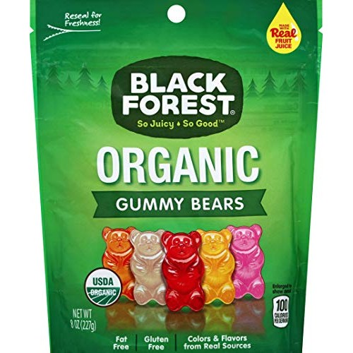 Black Forest Organic Gummy Bears, Assorted Fruit Flavors, 8 Oz Black Forest Organic Gummy Bears, Assorted Fruit Flavors, 8 Oz
