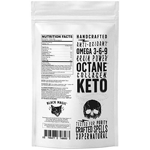 Black Magic Skull Dust Keto Coffee Creamer With Grass Fed Collag