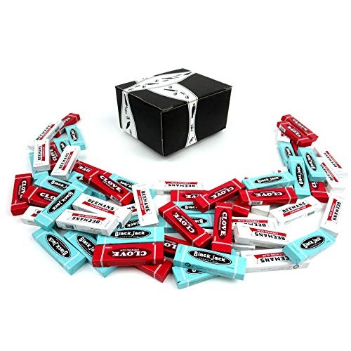 Nostalgia Chewing Gum 3-Flavor Variety: Twenty 5-Stick Packets E