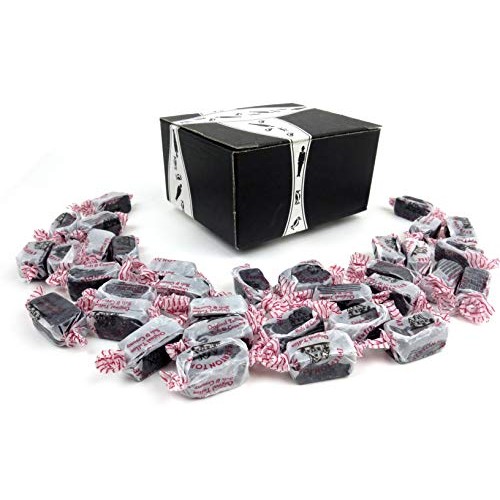 Everton Toffee Licorice Caramels, 1 Lb Bag In A Blacktie Box