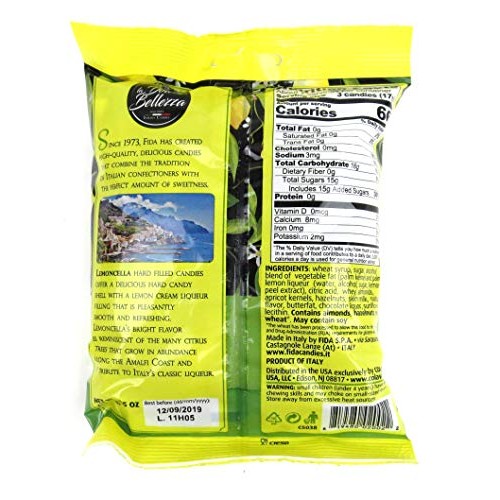 Fida La Dolce Bellezza Lemoncella Hard Candy, 4.5 Oz Bag