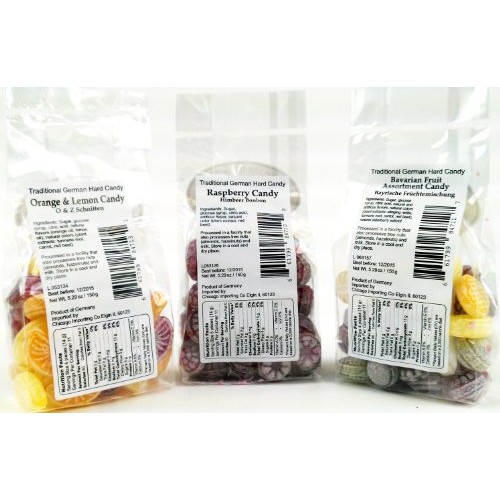 Hermann The German Bavarian Hard Candy 3-Flavor Variety: One 5.2