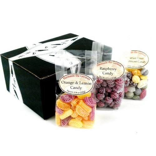 Hermann The German Bavarian Hard Candy 3-Flavor Variety: One 5.2