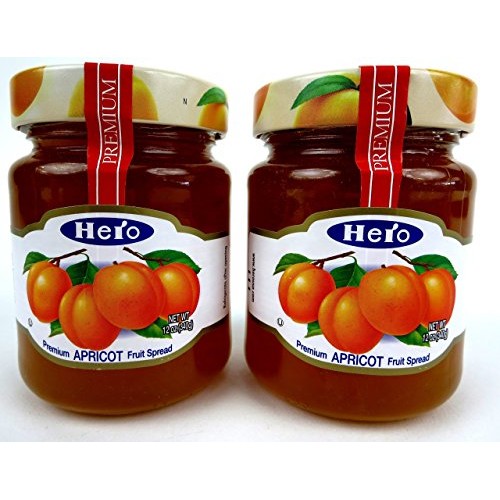Hero Premium Apricot Fruit Spread, 12 Oz Jars In A Blacktie Box