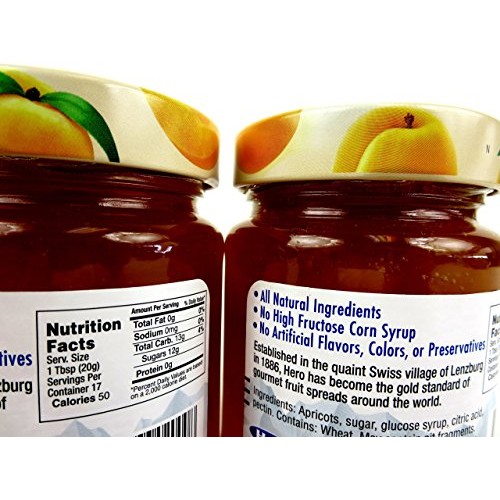 Hero Premium Apricot Fruit Spread, 12 Oz Jars In A Blacktie Box