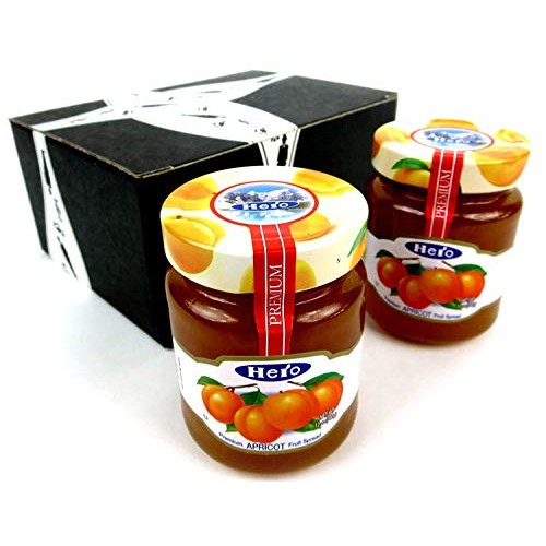 Hero Premium Apricot Fruit Spread, 12 Oz Jars In A Blacktie Box