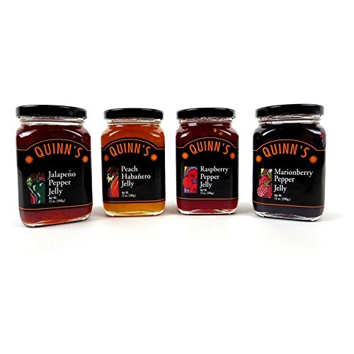 Quinns Pepper Jelly 2-Flavor Variety: One 12 oz Jar Each of Mar...