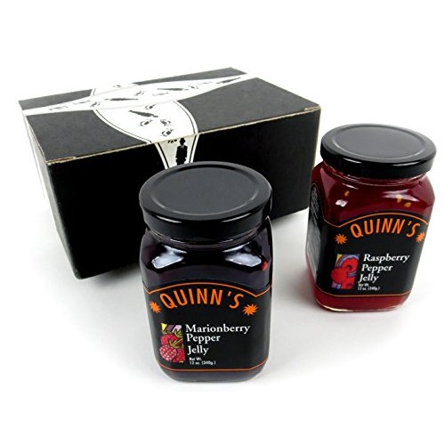 Quinns Pepper Jelly 2-Flavor Variety: One 12 oz Jar Each of Mar...