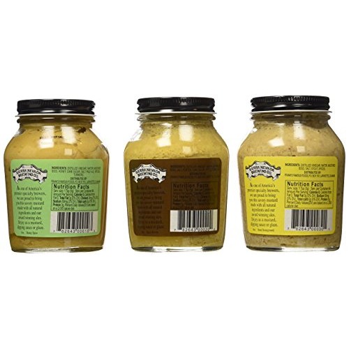 Sierra Nevada Mustard 3-Flavor Variety: One 8 Oz Jar Each Of Pal