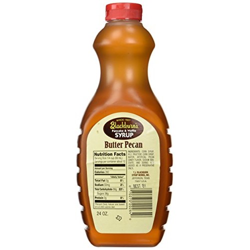 Blackburns Pancake &Amp; Waffle Syrup, Butter Pecan Flavor, 24 Oz.