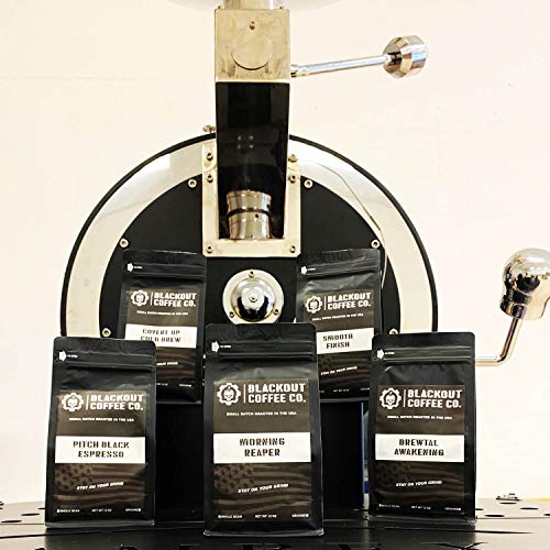 Blackout Coffee, Pitch Black Espresso Extra Dark Roast Coffee, E