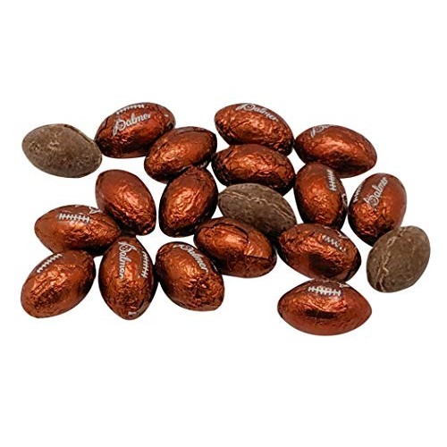 Chocolate Covered Footballs - 1 Lb Individually Wrapped Milk Cho