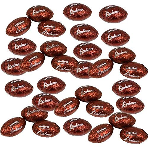 Chocolate Covered Footballs - 1 Lb Individually Wrapped Milk Cho