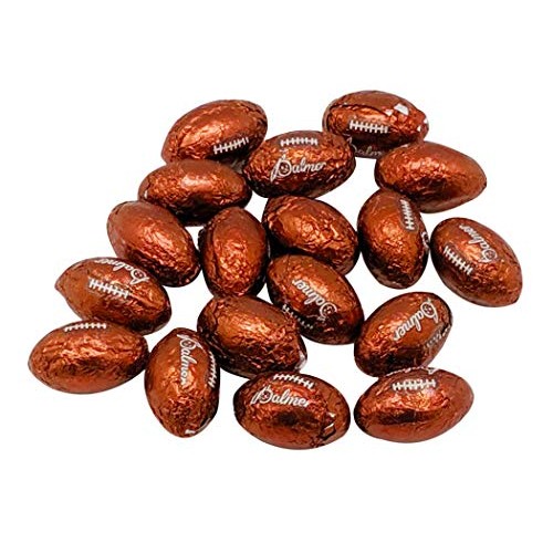 Chocolate Covered Footballs - 1 Lb Individually Wrapped Milk Cho