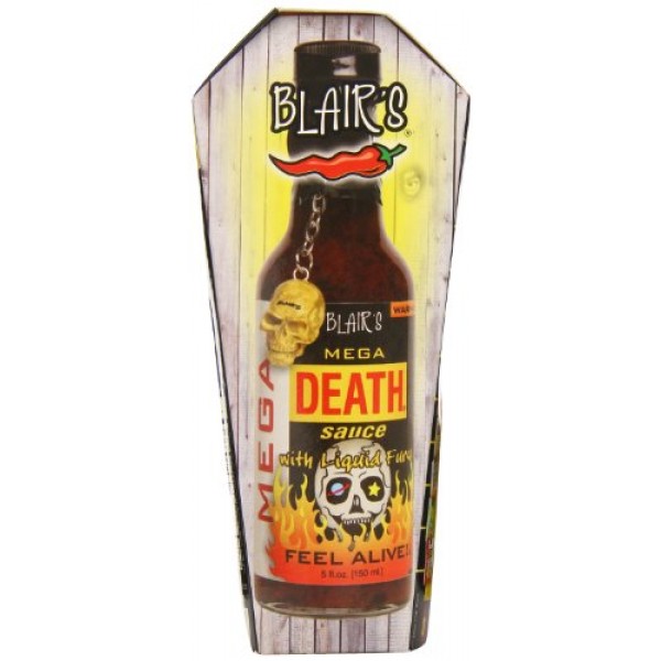 Blairs Mega Death Hot Sauce With Liquid Fury And Skull Key Chai