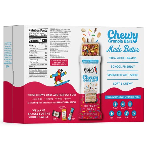 Blake’s Seed Based Chewy Granola Bars — Birthday Cake 24 Count...
