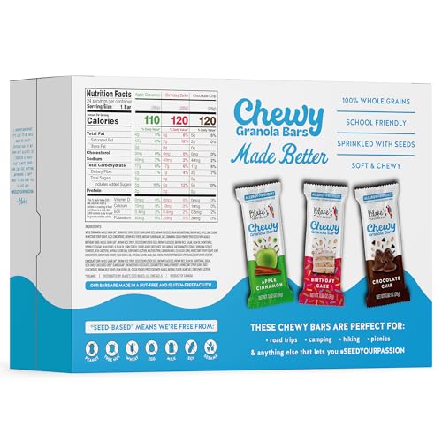 Blake’s Seed Based Chewy Granola Bars — Variety Pack 24 Count,...