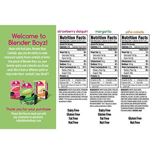 Blender Boyz Cocktail Party Pack - Margarita, Pina Colada And St