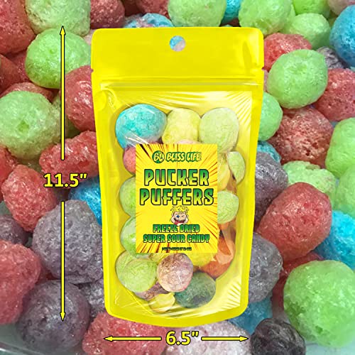 Pucker Puffers Freeze Dried Warheads Candy 2OZ Package super sou...
