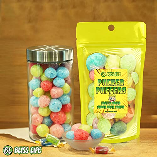 Pucker Puffers Freeze Dried Warheads Candy 2OZ Package super sou...