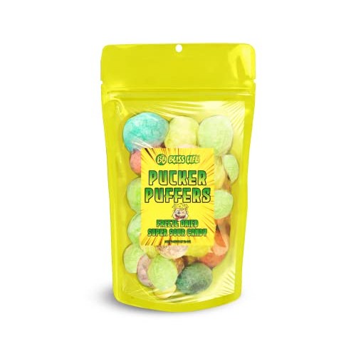 Pucker Puffers Freeze Dried Warheads Candy 2OZ Package super sou...