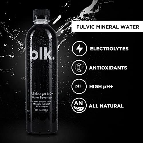 Blk. Natural Mineral Alkaline Water, Ph8+ Bioavailable Fulvic &Amp;