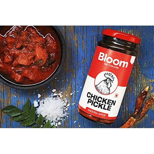 Bloom Foods Hyderabad Boneless Andhra Chicken Pickle, Authenti