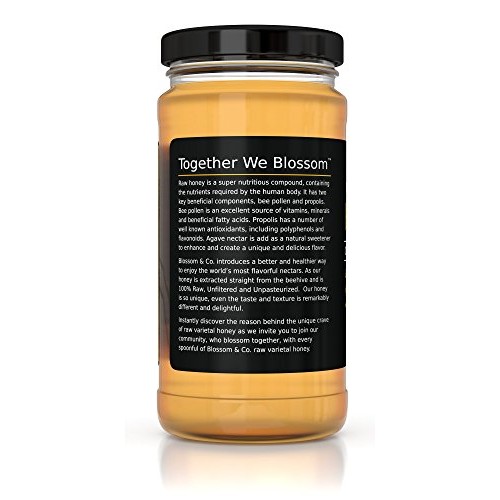 Blossom &Amp; Co. 100% Raw Orange Blossom Honey And Agave Nectar, 16