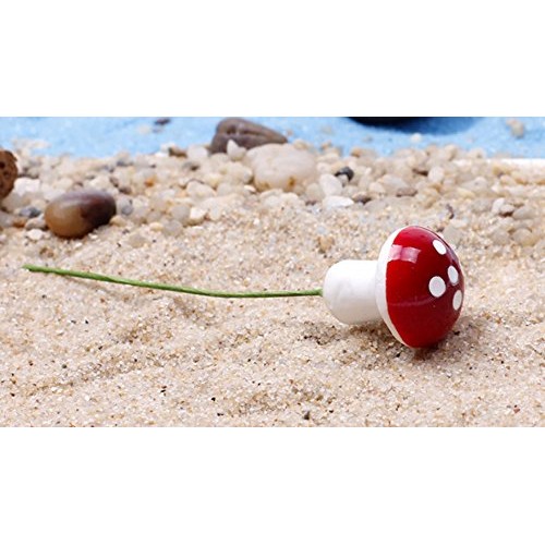 Yueton Pack Of 100 Mini Foam Mushroom For Garden Ornament Flower