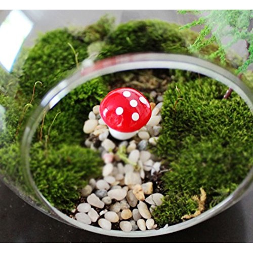 Yueton Pack Of 100 Mini Foam Mushroom For Garden Ornament Flower