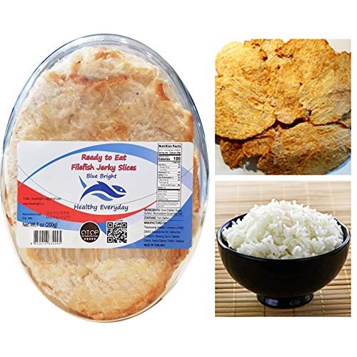 Blue Bright Jerky Filefish 200 Gram Box Dried Grilled Snack Thai